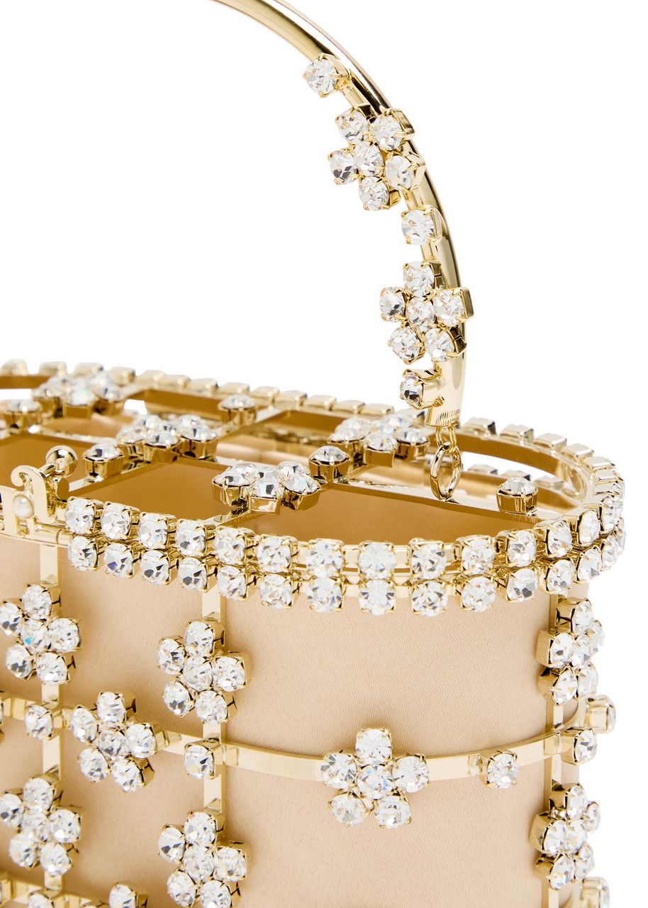 Rosantica Holli Anice Crystal-embellished Metal top Handle bag - 3