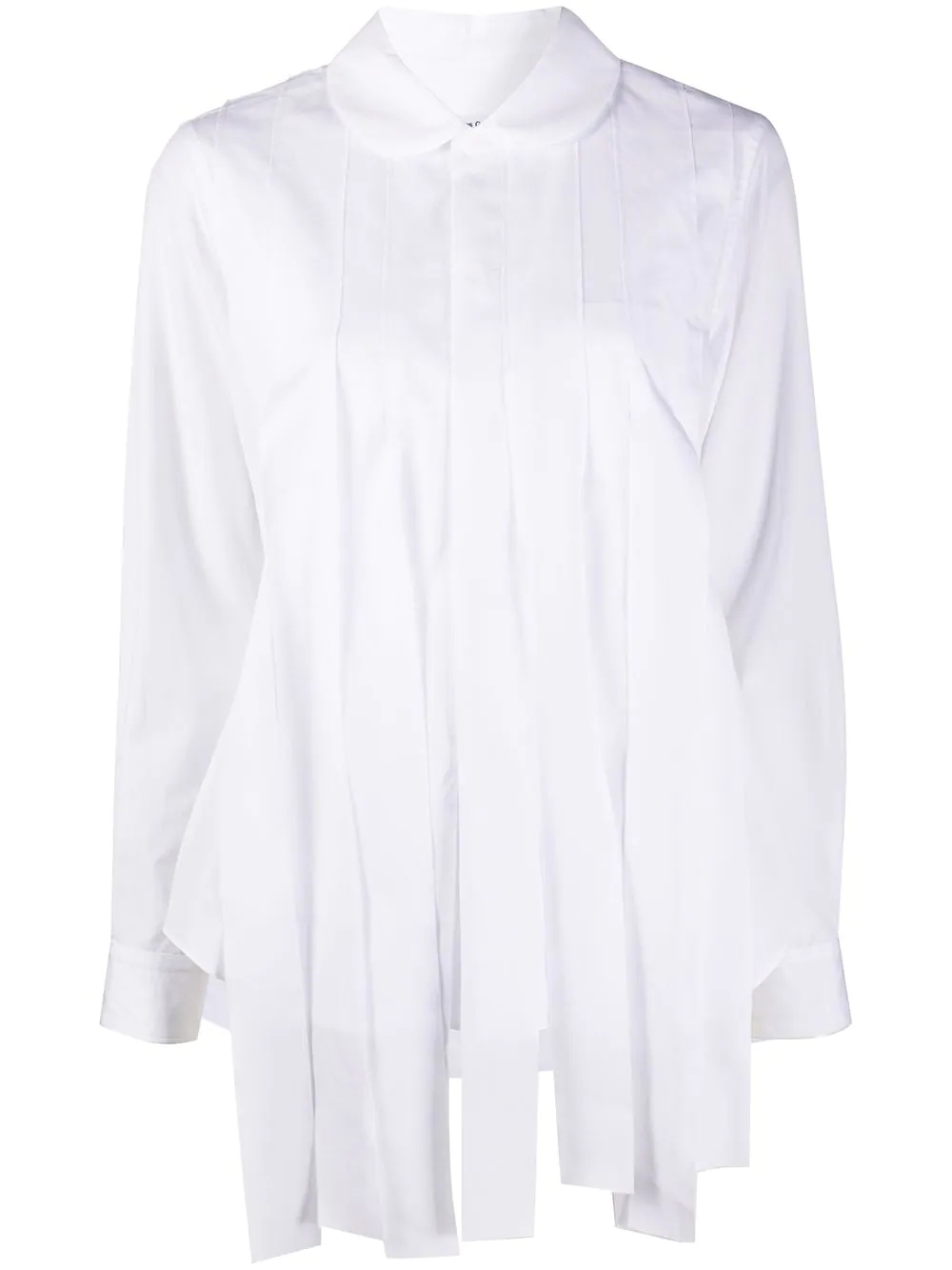 long-sleeved pintuck detail shirt - 1