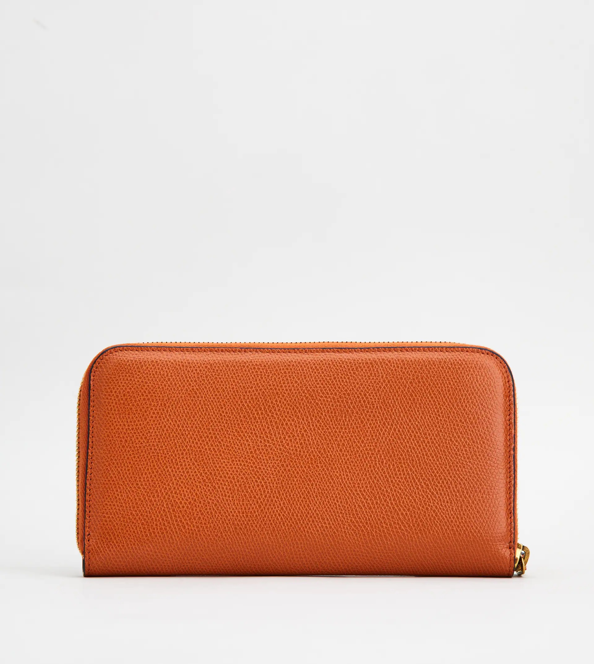 WALLET IN LEATHER - ORANGE, BLUE - 4