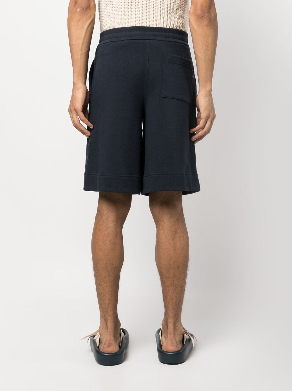 drawstring-waistband track shorts - 4