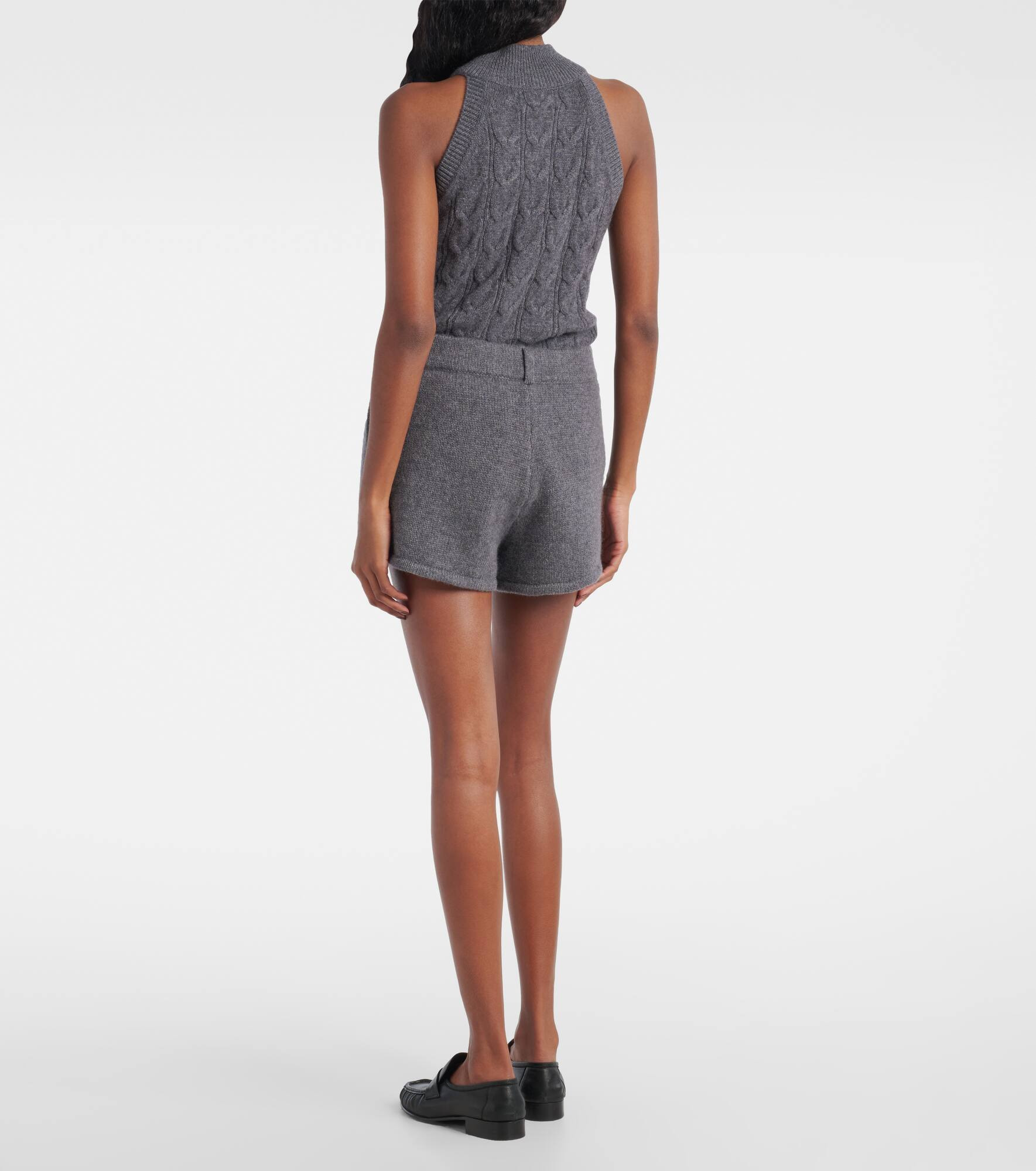 Tyra high-rise cashmere shorts - 3