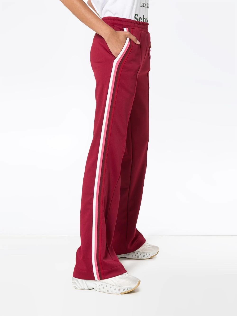 Side stripe cotton-blend track pants - 3