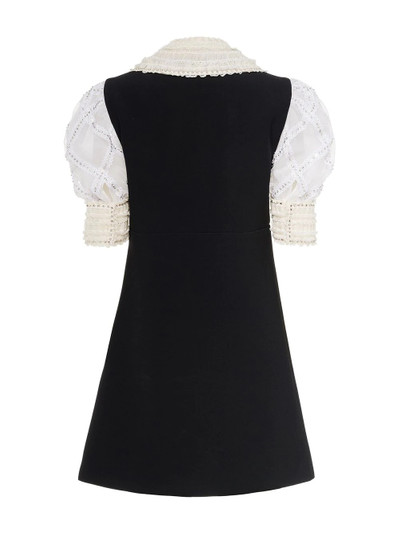 Miu Miu puff-sleeve embellished cady dress outlook