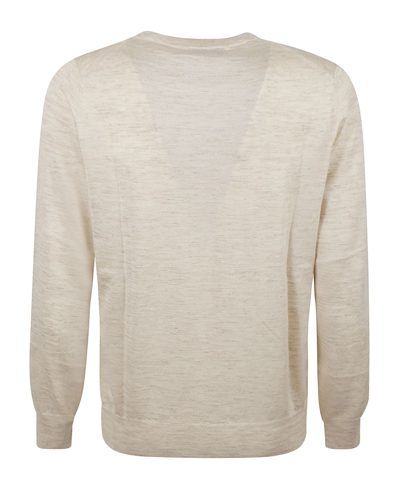Rib Trim Plain Sweater - 2