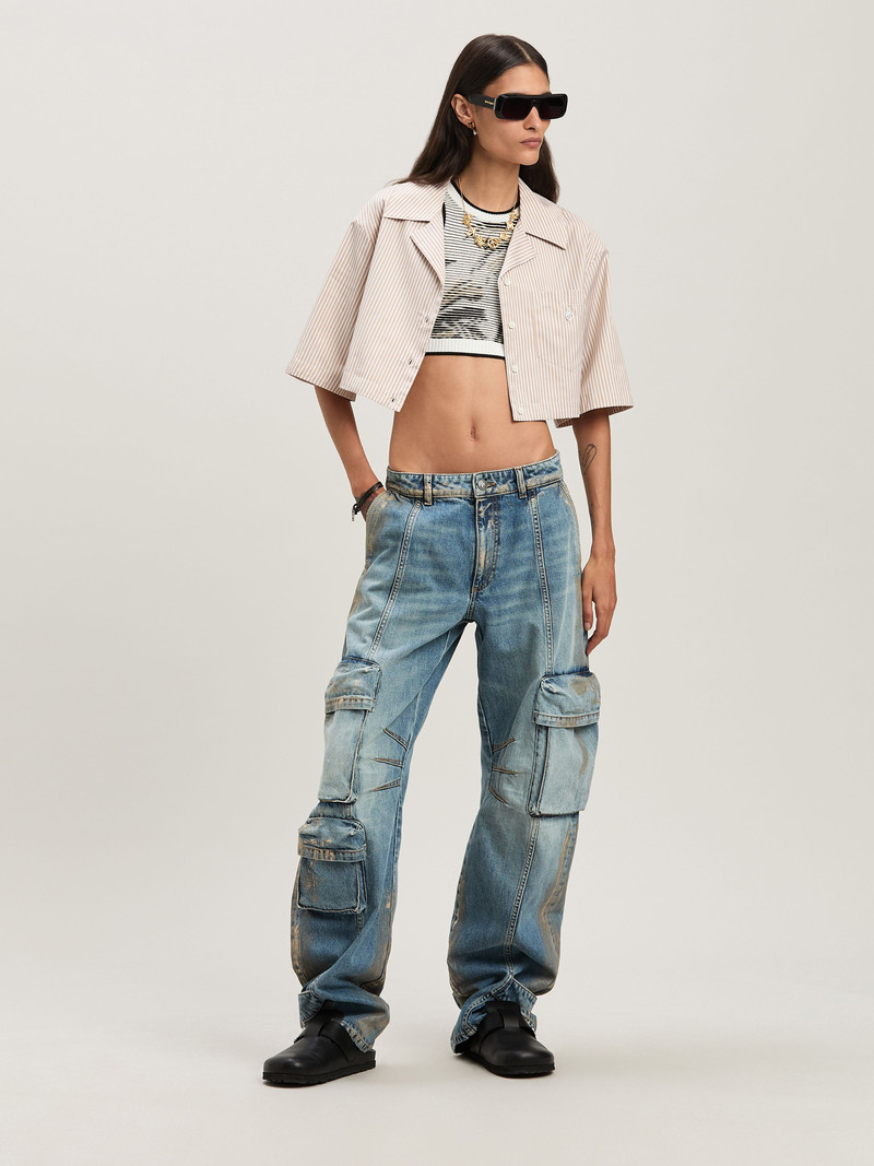 Palm Angels Palms jacquared knit top outlook