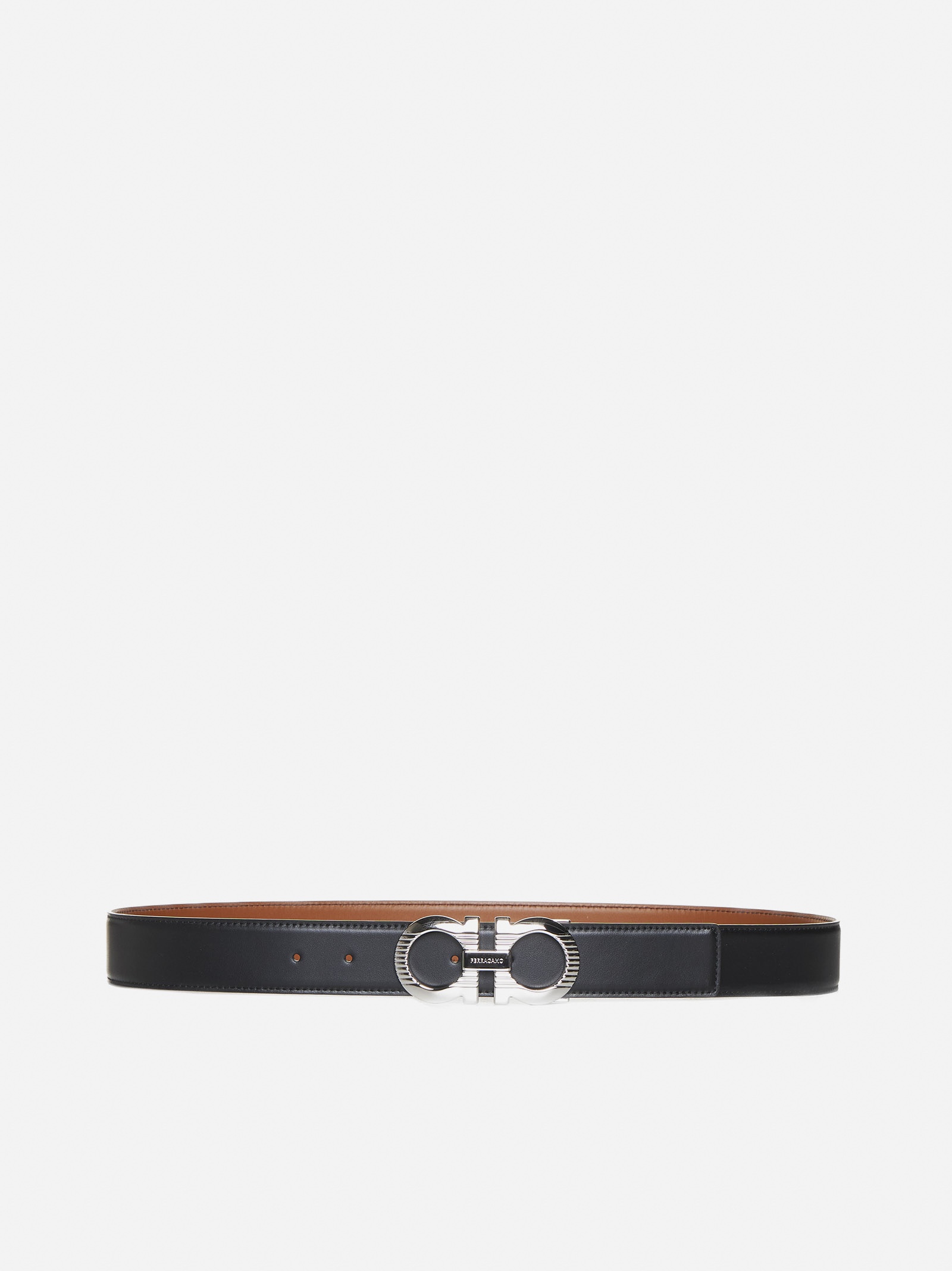 Gancini leather reversible belt - 1