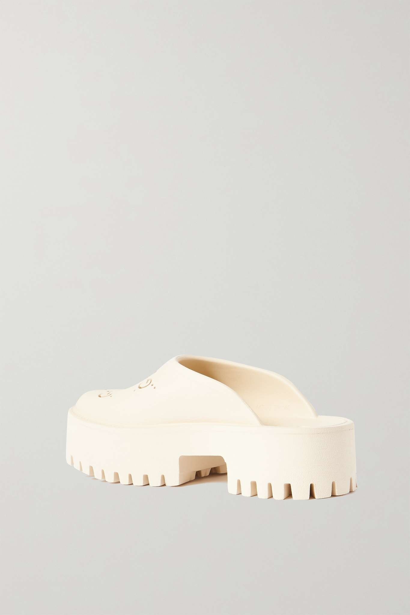 Elea perforated rubber platform mules - 3