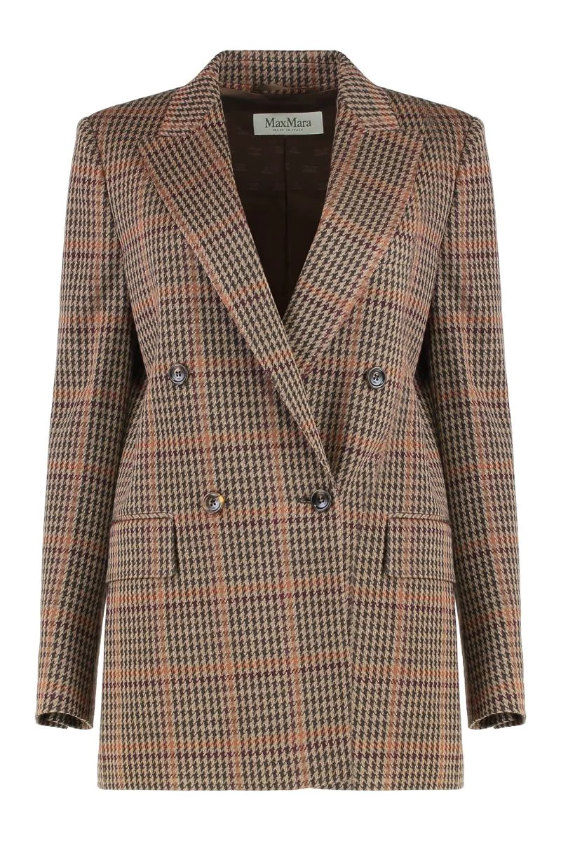 Max Mara Wool And Cotton Blazer Prince Of Wales - 1