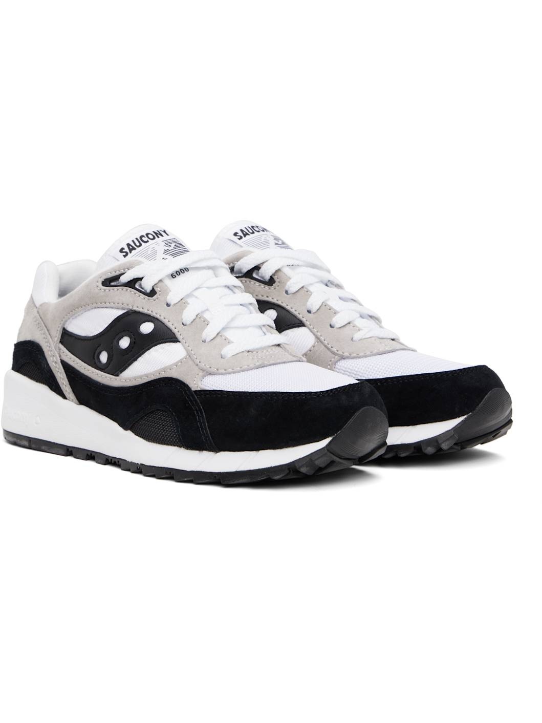 White & Black Shadow 6000 Sneakers - 4