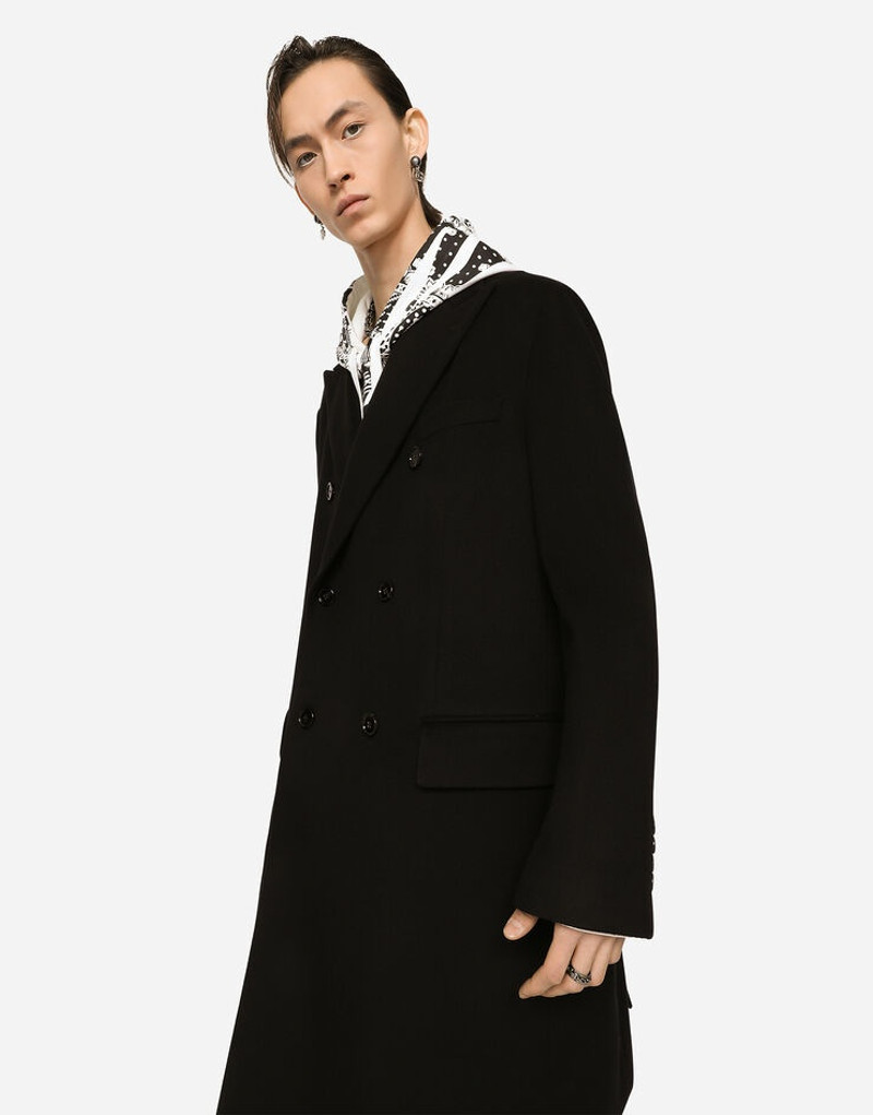 Deconstructed double-breasted wool coat 4
