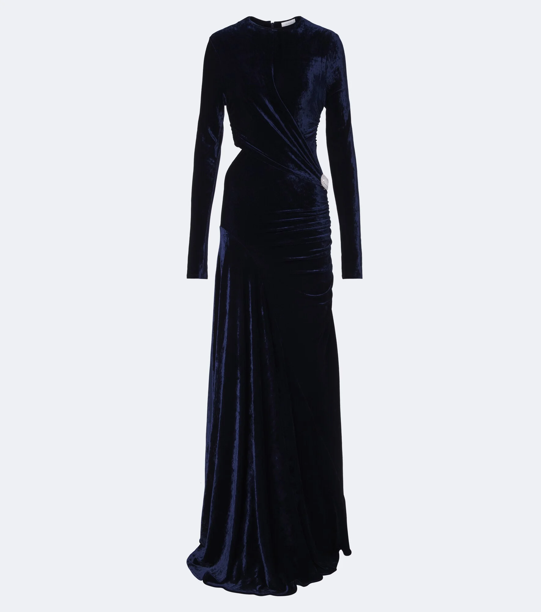 Cutout embellished velvet gown - 1