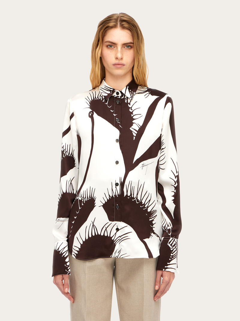 FERRAGAMO Venus print silk shirt outlook