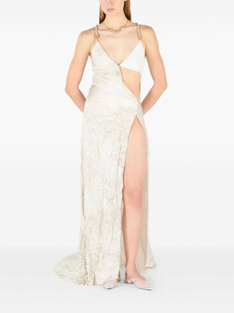 Roberto Cavalli crease-effect dress outlook