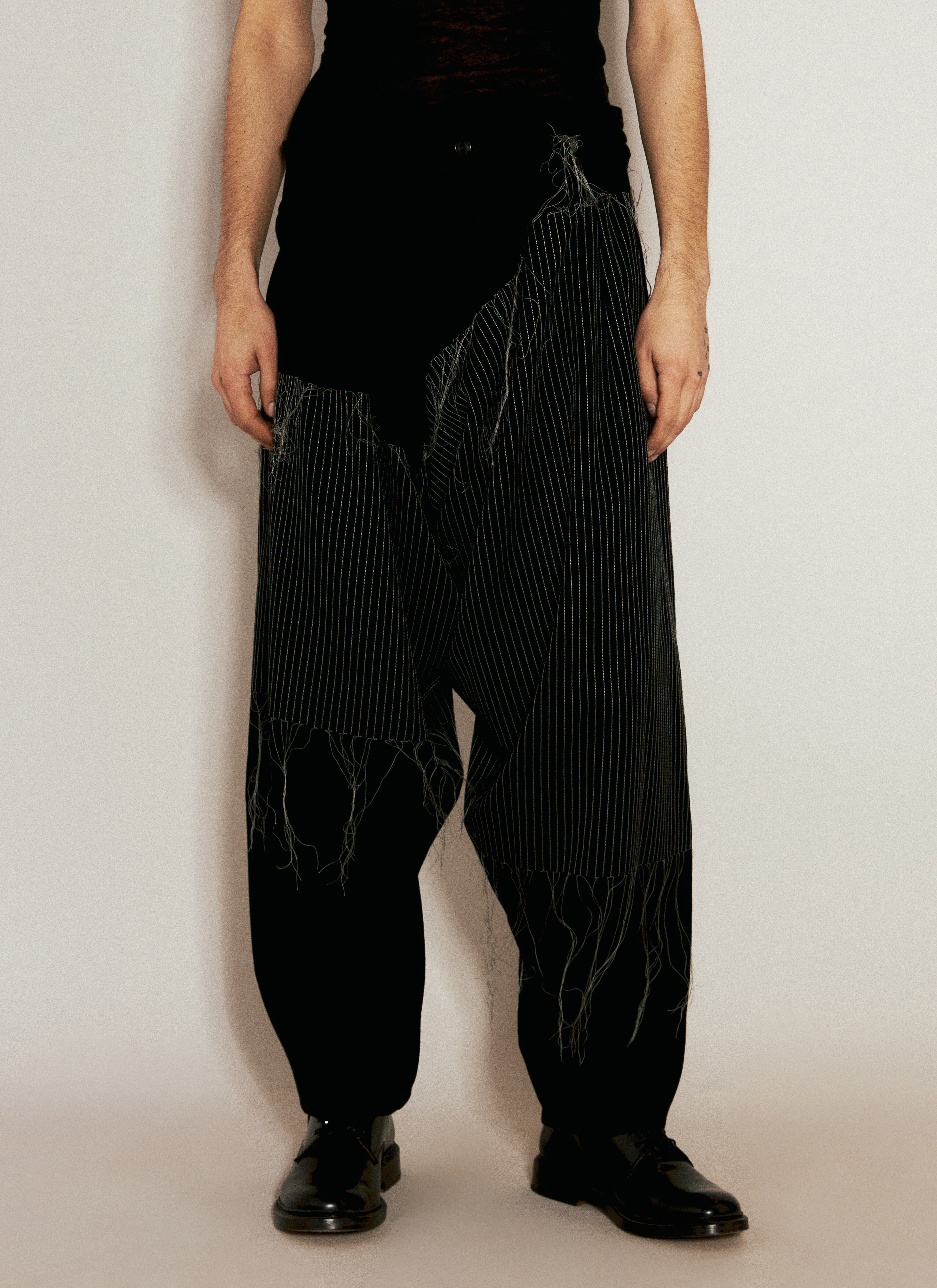 Yohji Yamamoto Men Embroidery Draped Pants - 1