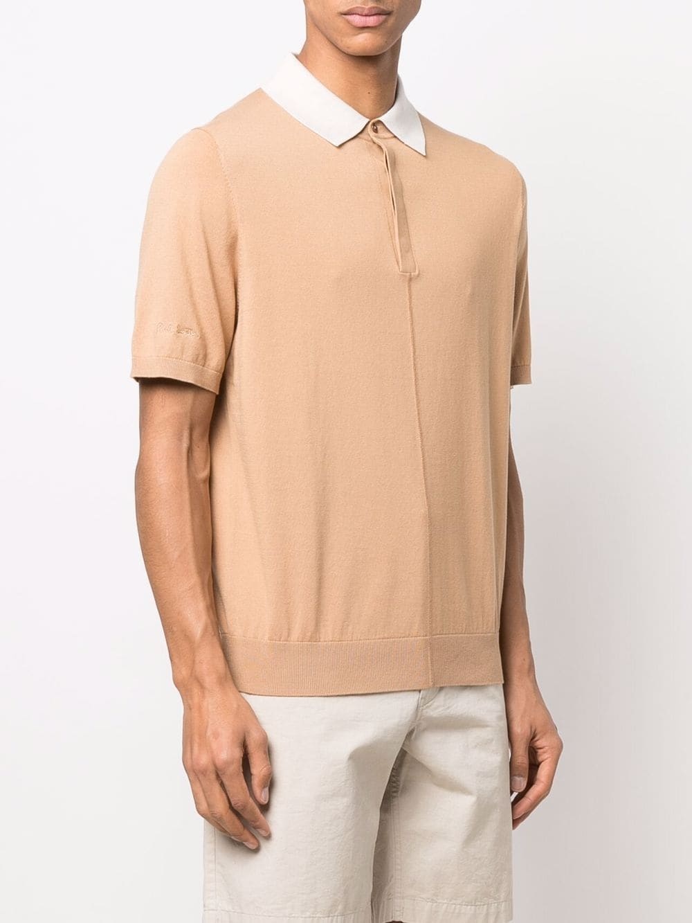 fine-knit cotton polo shirt - 3