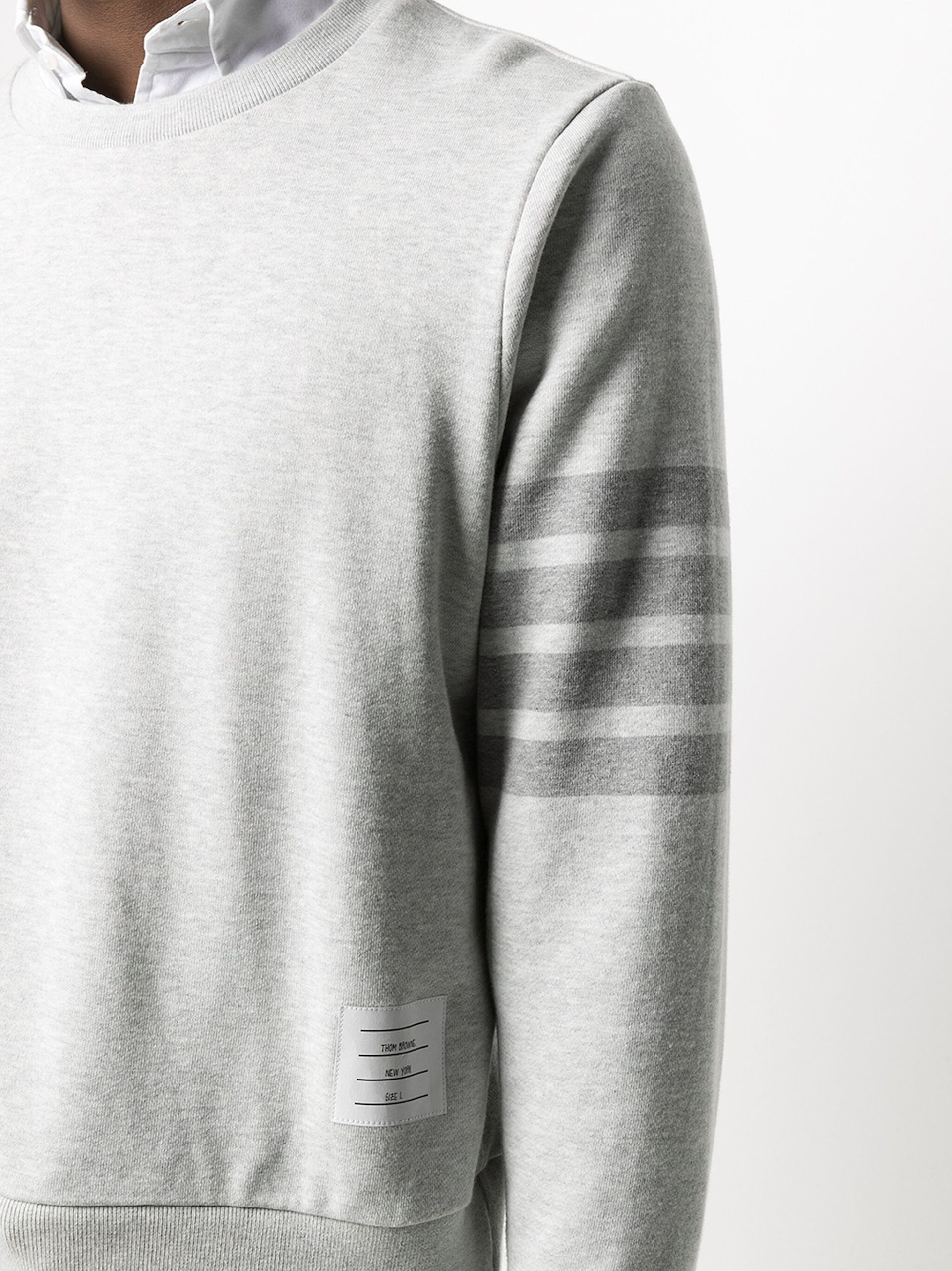 grey 4-Bar stripes cotton sweatshirt - 5