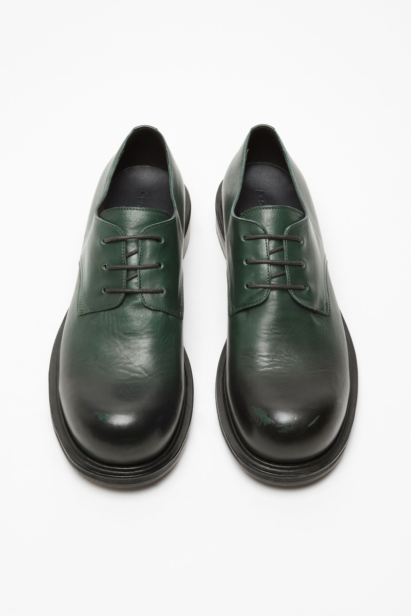 Lace-up leather shoes - Dark green 3