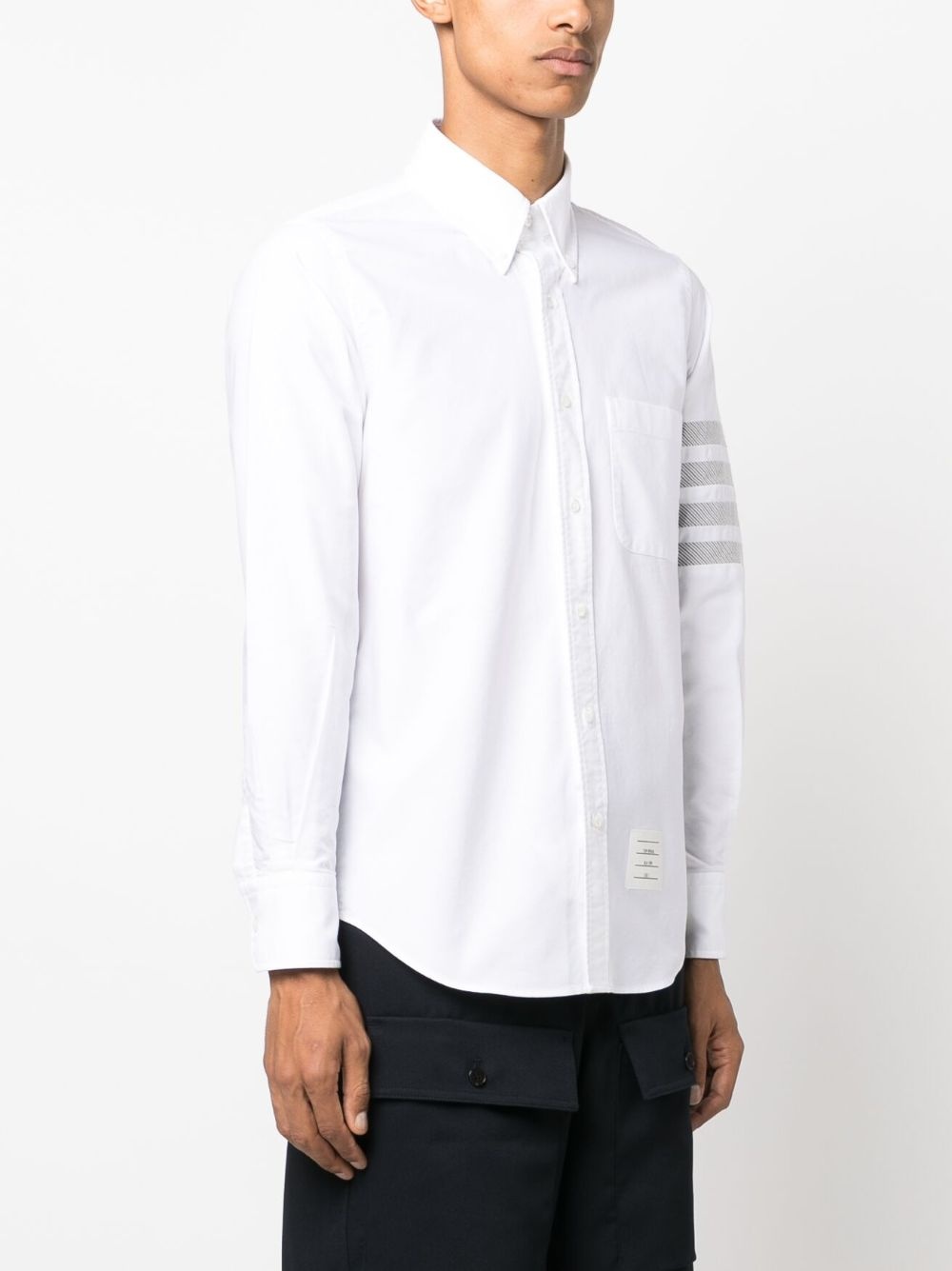 4-Bar stripe cotton shirt - 3