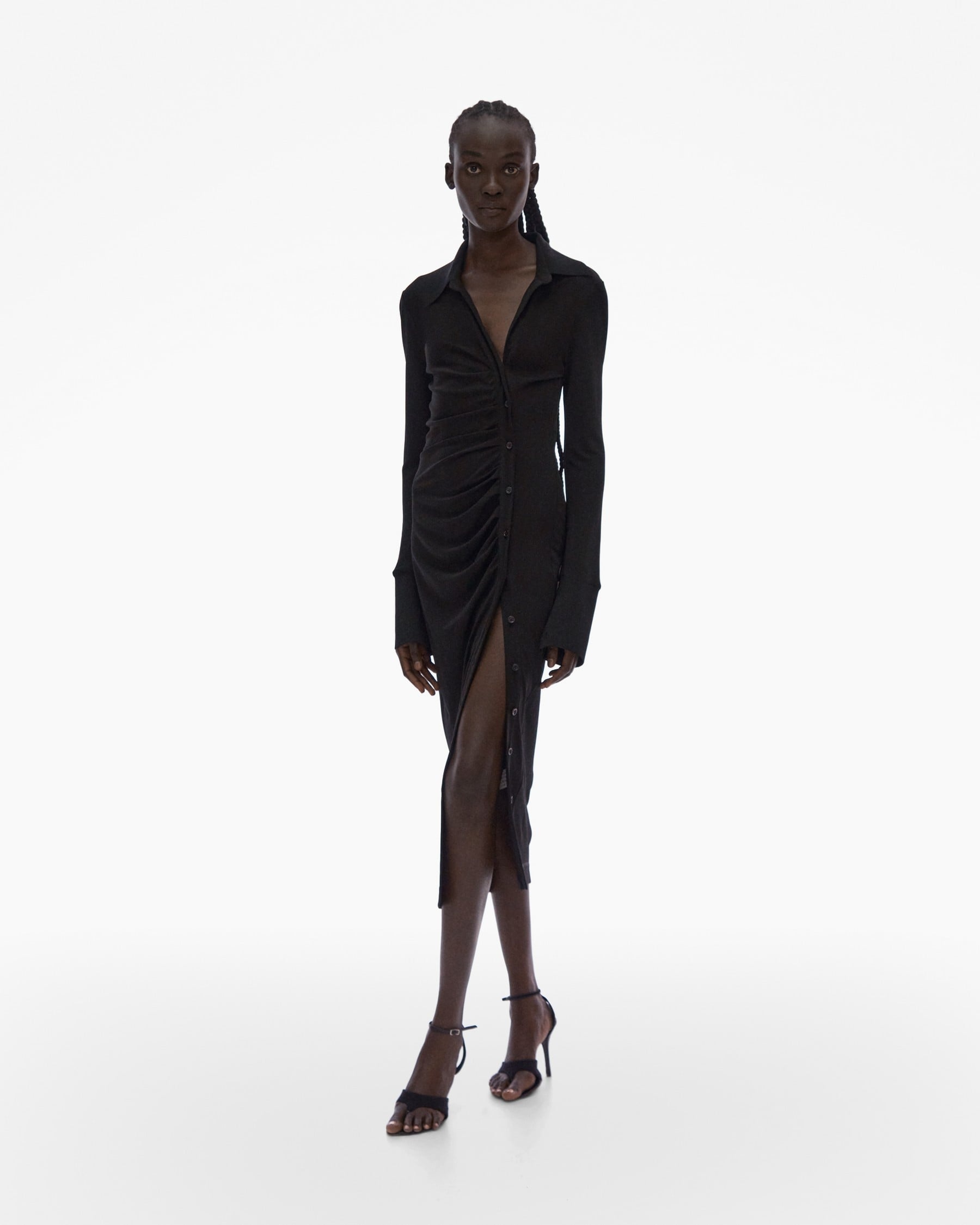 ASYMMETRIC SHIRT DRESS - 3