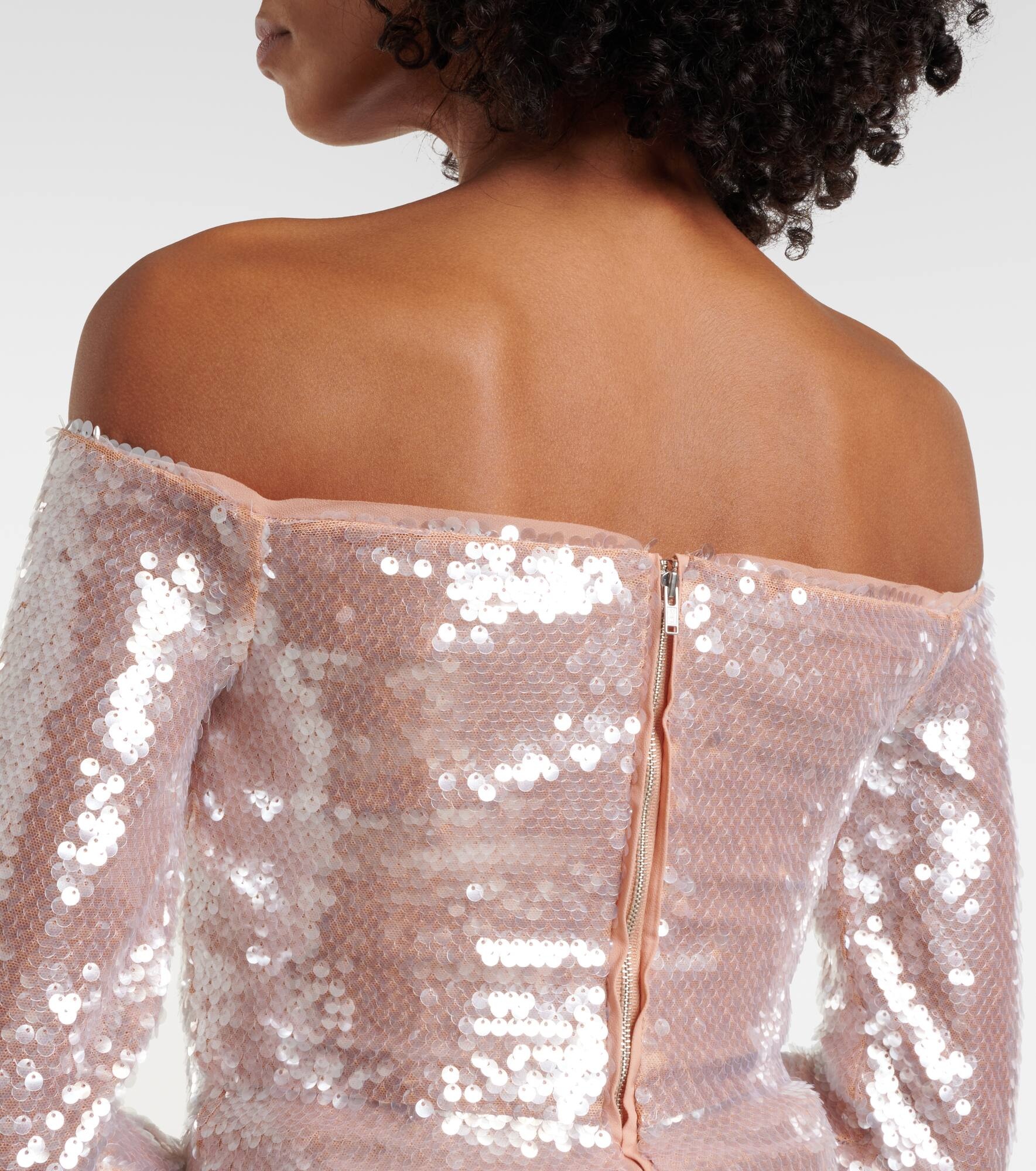 Sequined off-shoulder top - 6