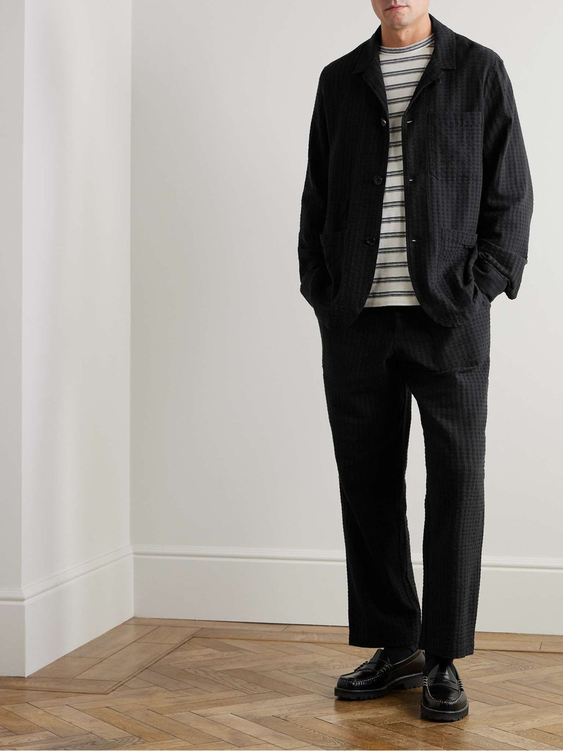 Oliver Spencer Bradwell Organic Cotton-Blend Seersucker Jacket outlook