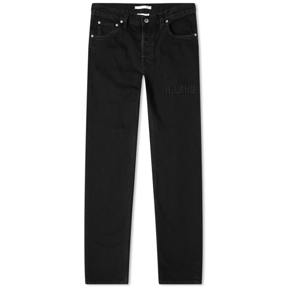 Helmut Lang Embroidered Logo Washed Jean - 1