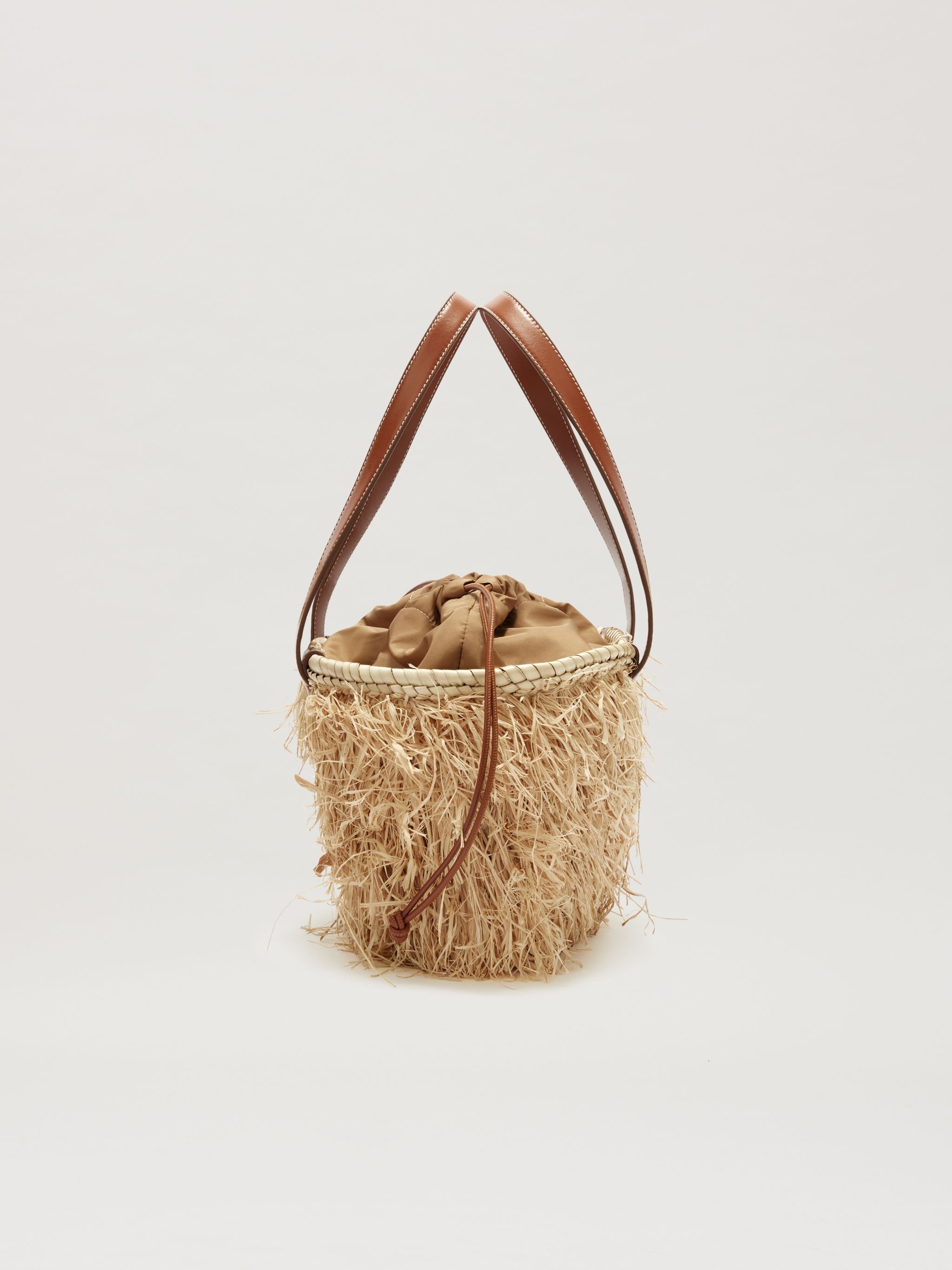 Palm Rafia Basket Bag - 4