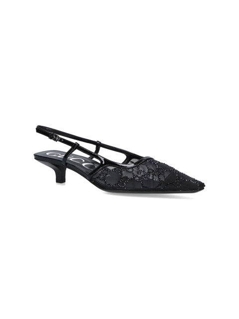 Gucci Women Pumps Slingback With Crystals - 2