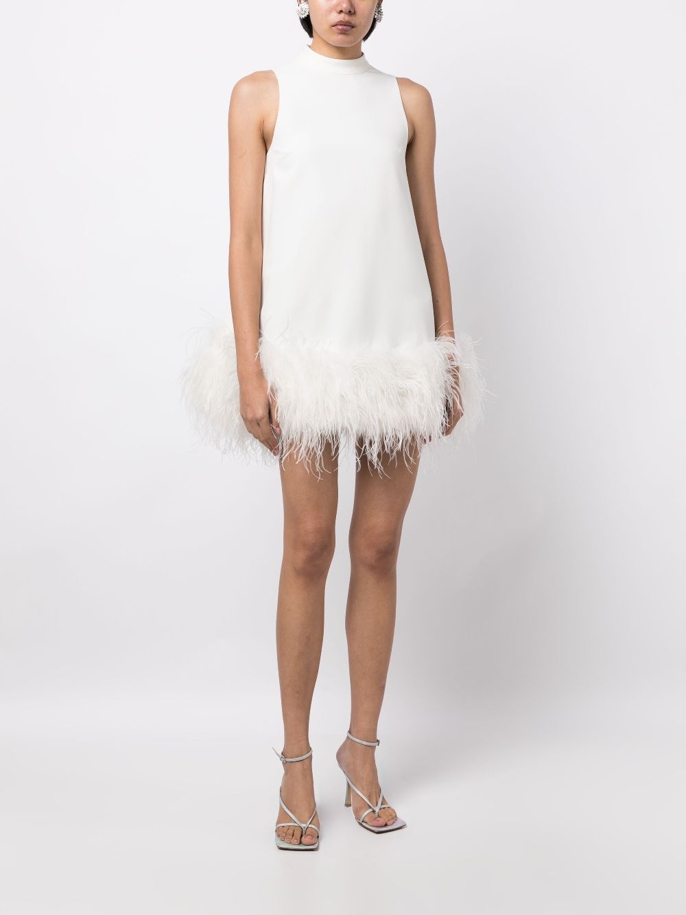 Linc feather-embellished minidress - 2