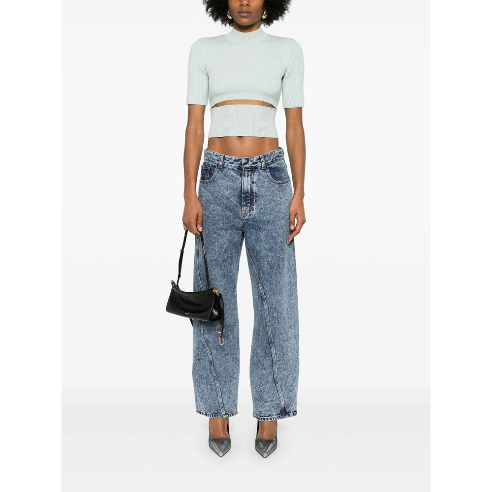 Alaïa Blue Denim - Straight-Leg Jeans Women - 4
