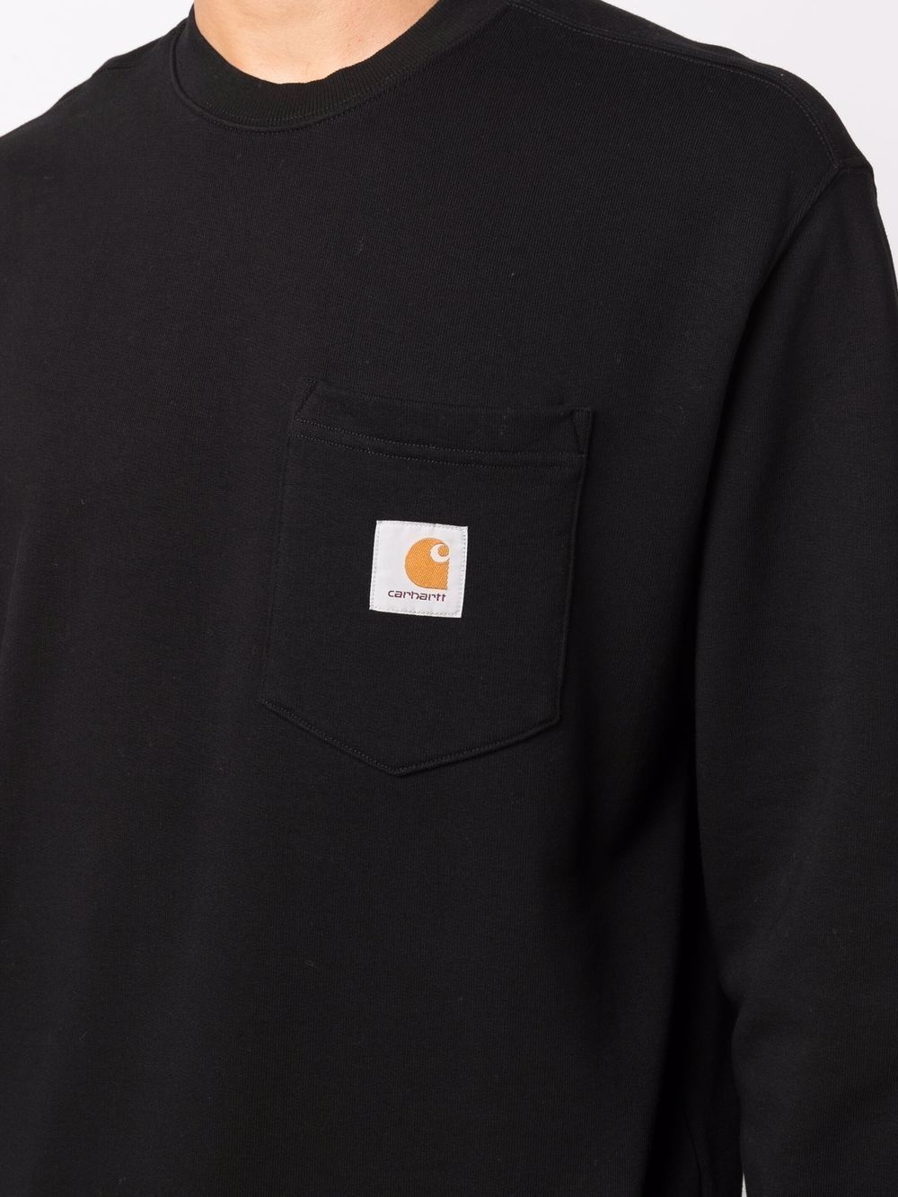 logo-patch cotton sweatshirt - 5