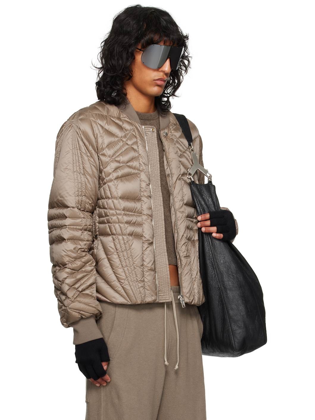 Moncler + Rick Owens Gray Megapenta Flight Bomber Jacket - 2