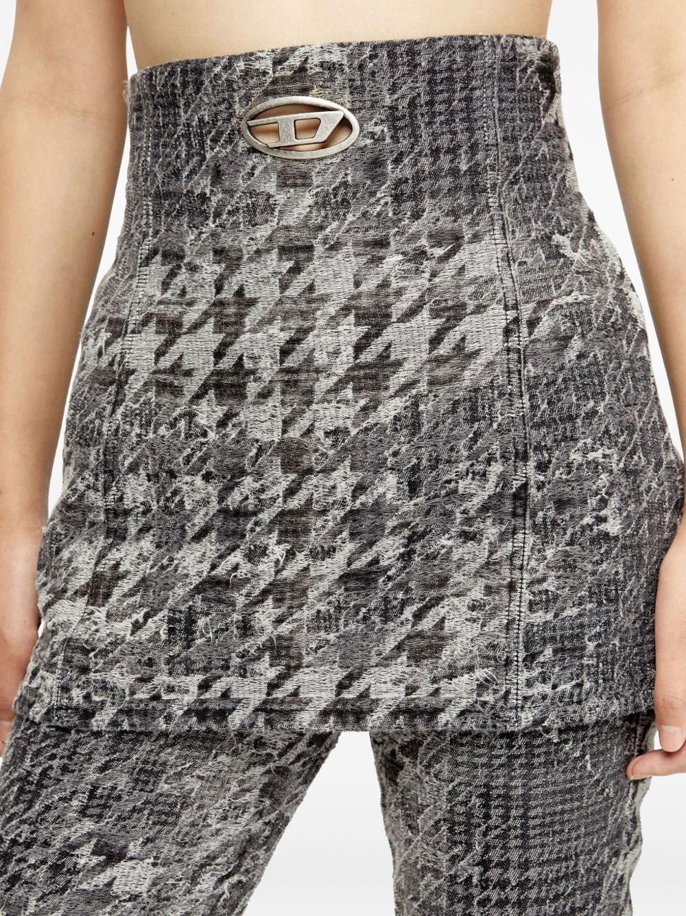 denim-jacquard corset top - 5