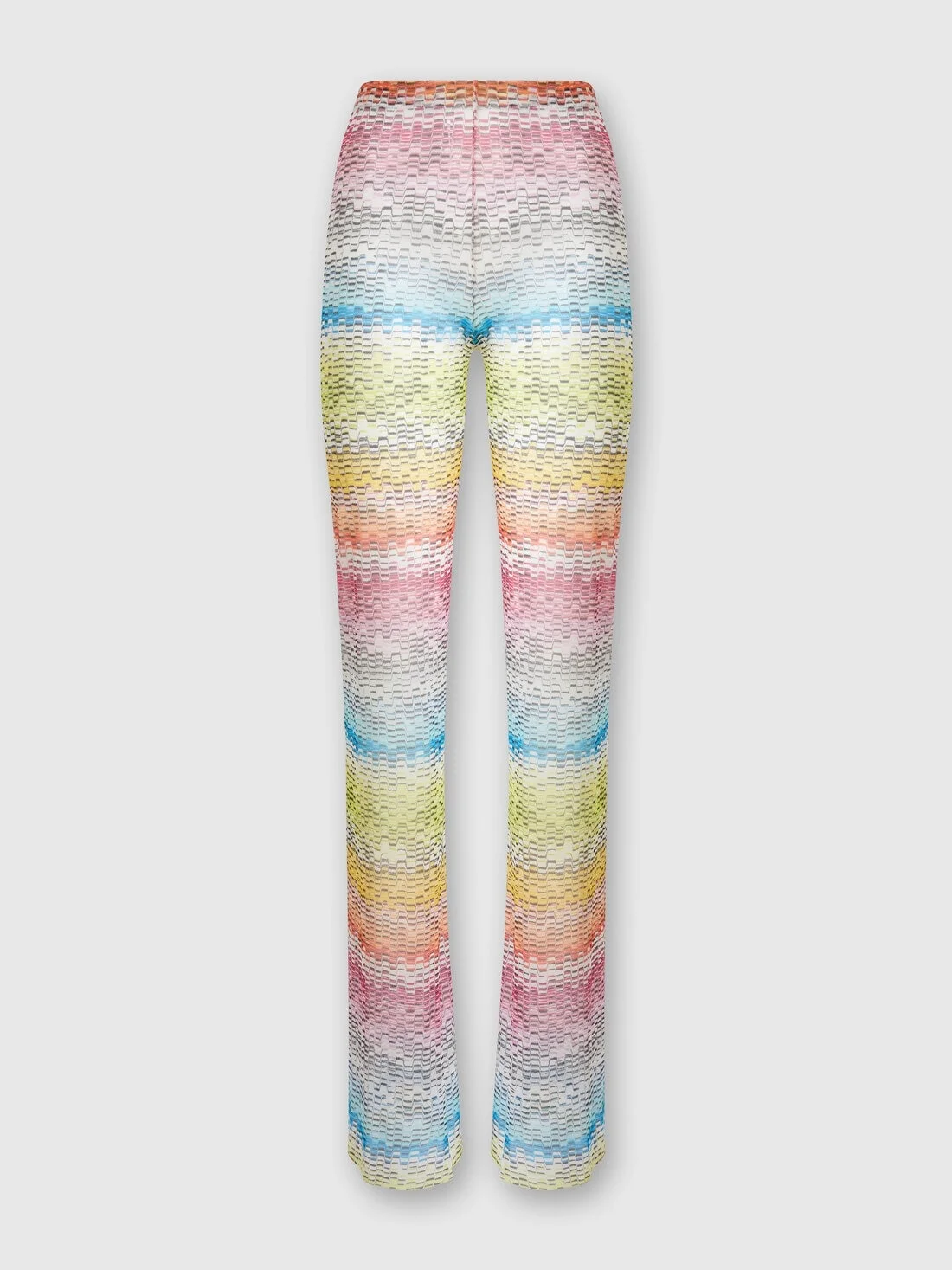 Straight trousers in printed tulle - 1