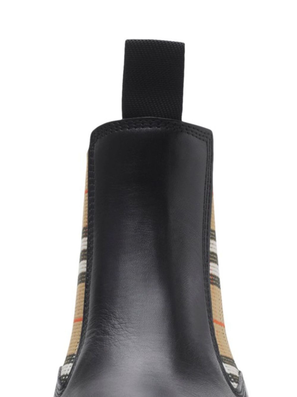 check pattern leather boots - 2