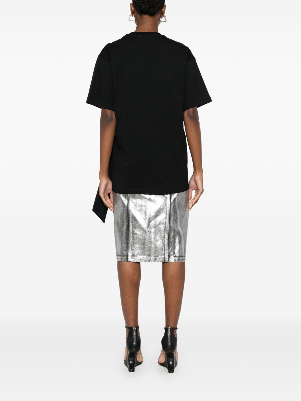 rhinestone-logo T-shirt - 4