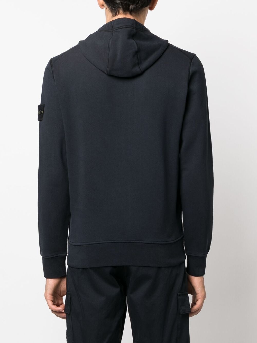 Compass-patch cotton hoodie - 4