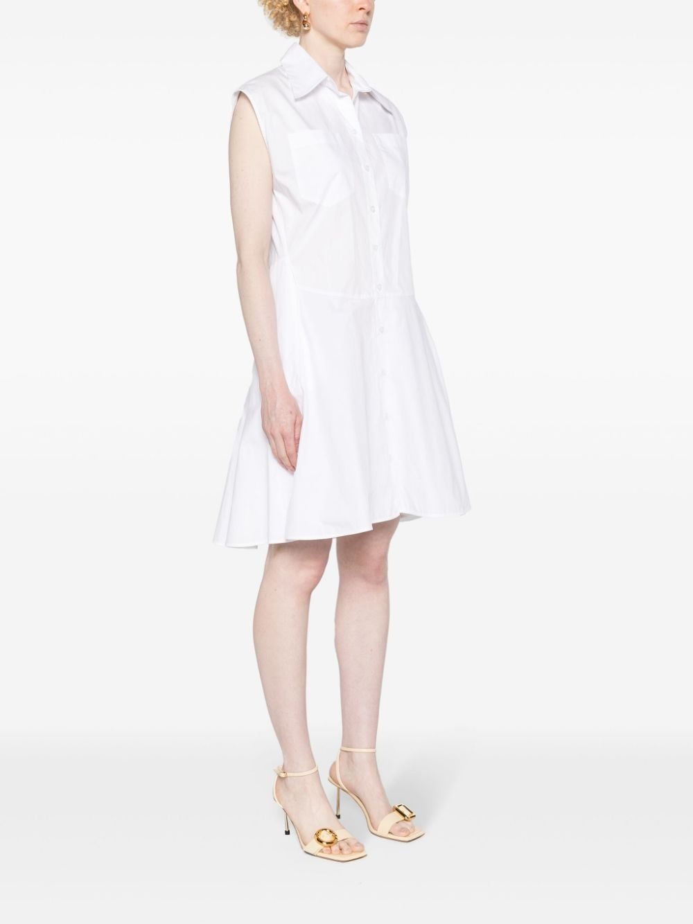 sleeveless cotton shirt dress - 3
