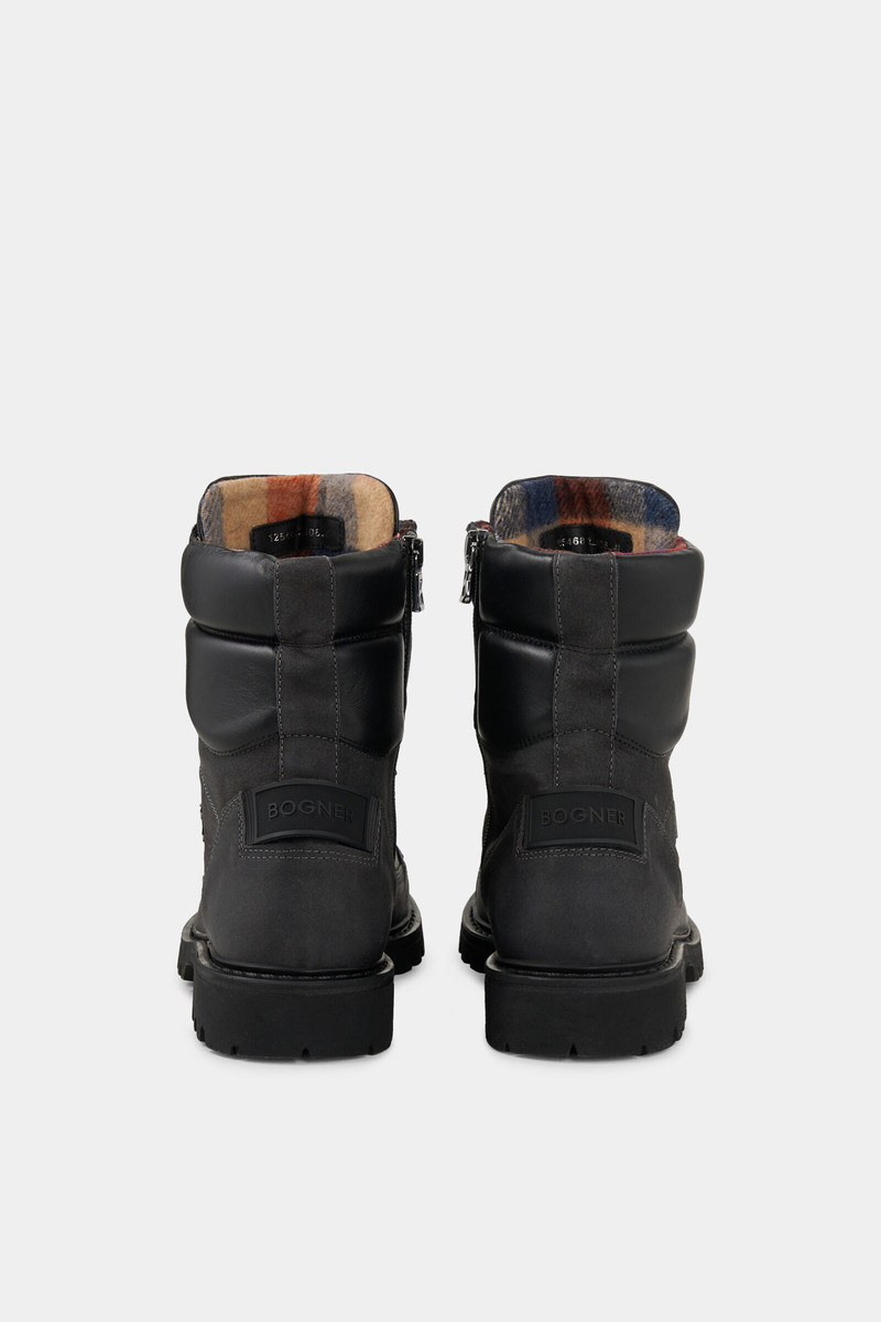 Lace-up boots Helsinki with spikes in Dark gray 4