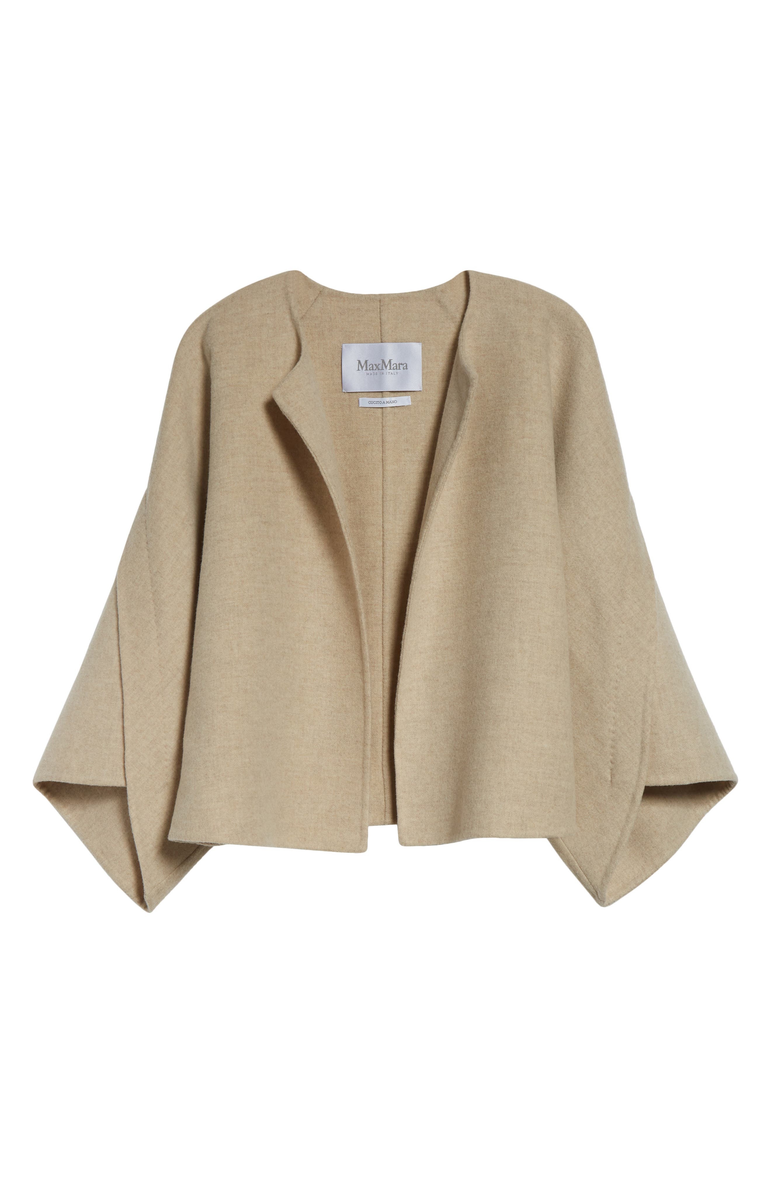 Max Mara Ovada Virgin Wool & Cashmere Jacket in Sand at Nordstrom - 7