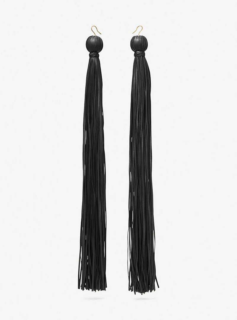 Tassel Leather Earrings 1