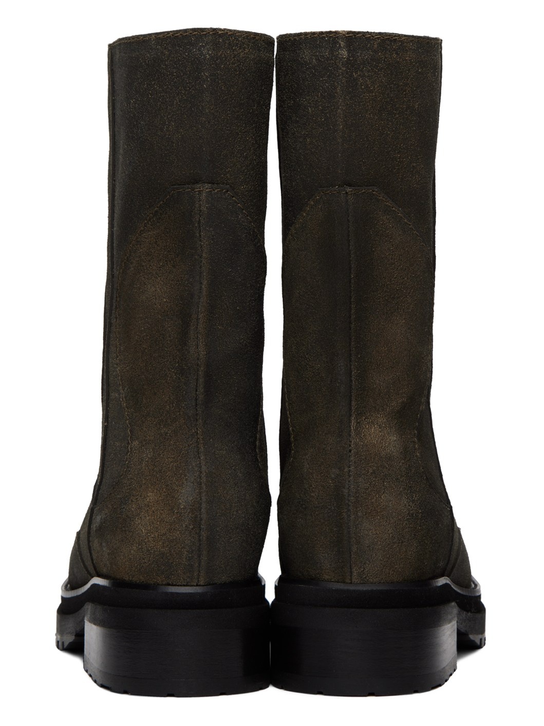 Brown Stacked Boots - 2