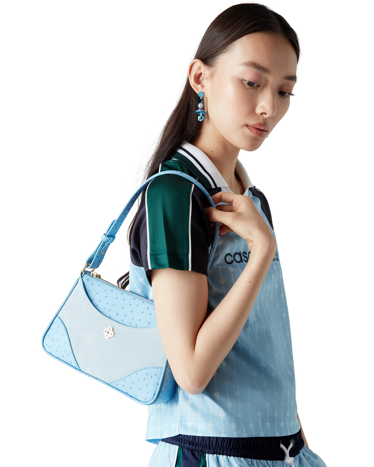 Blue Jeanne Pochette Shoulder Bag | Casablanca Paris - 5