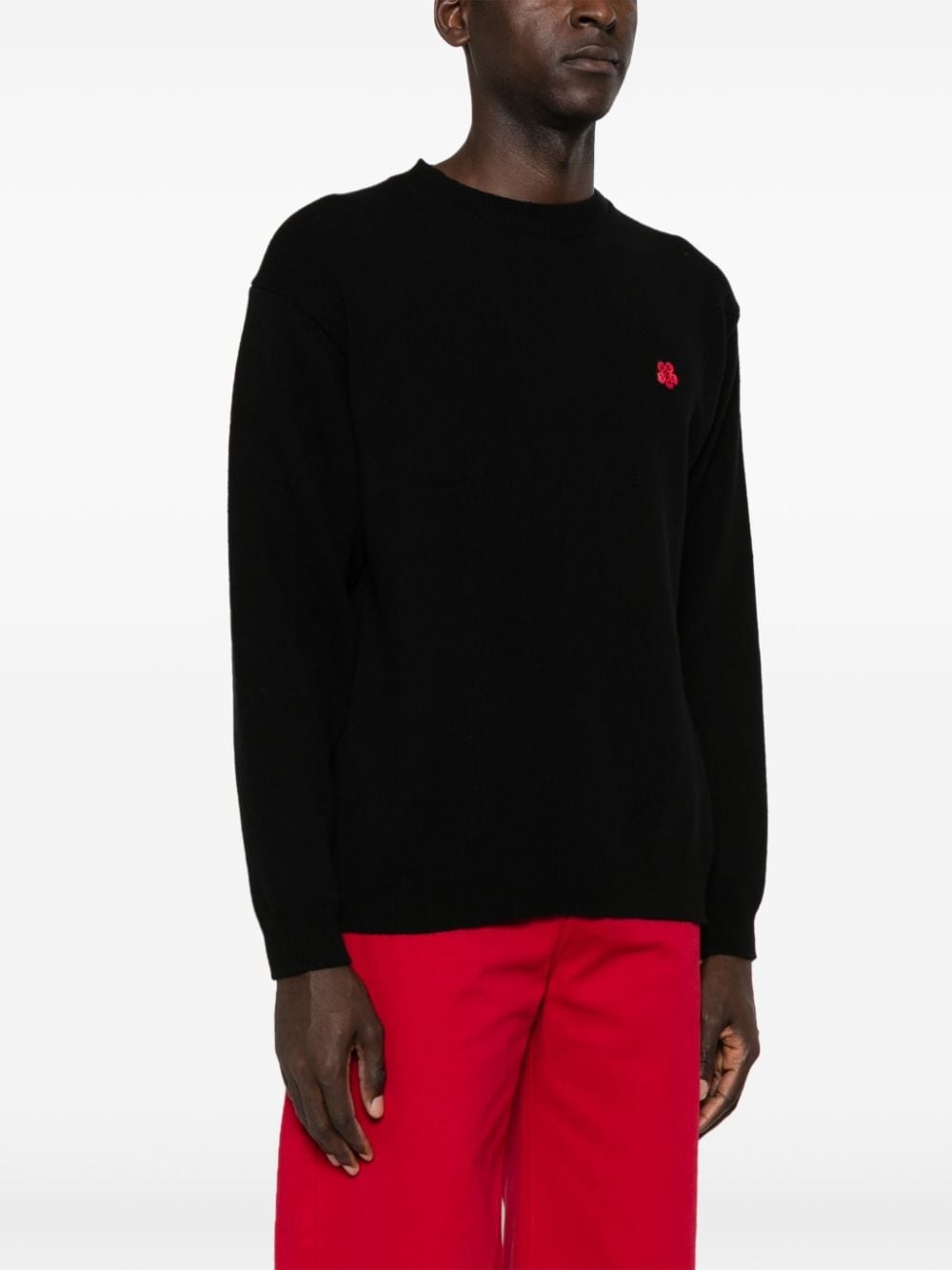 crew-neck wool jumper - 3