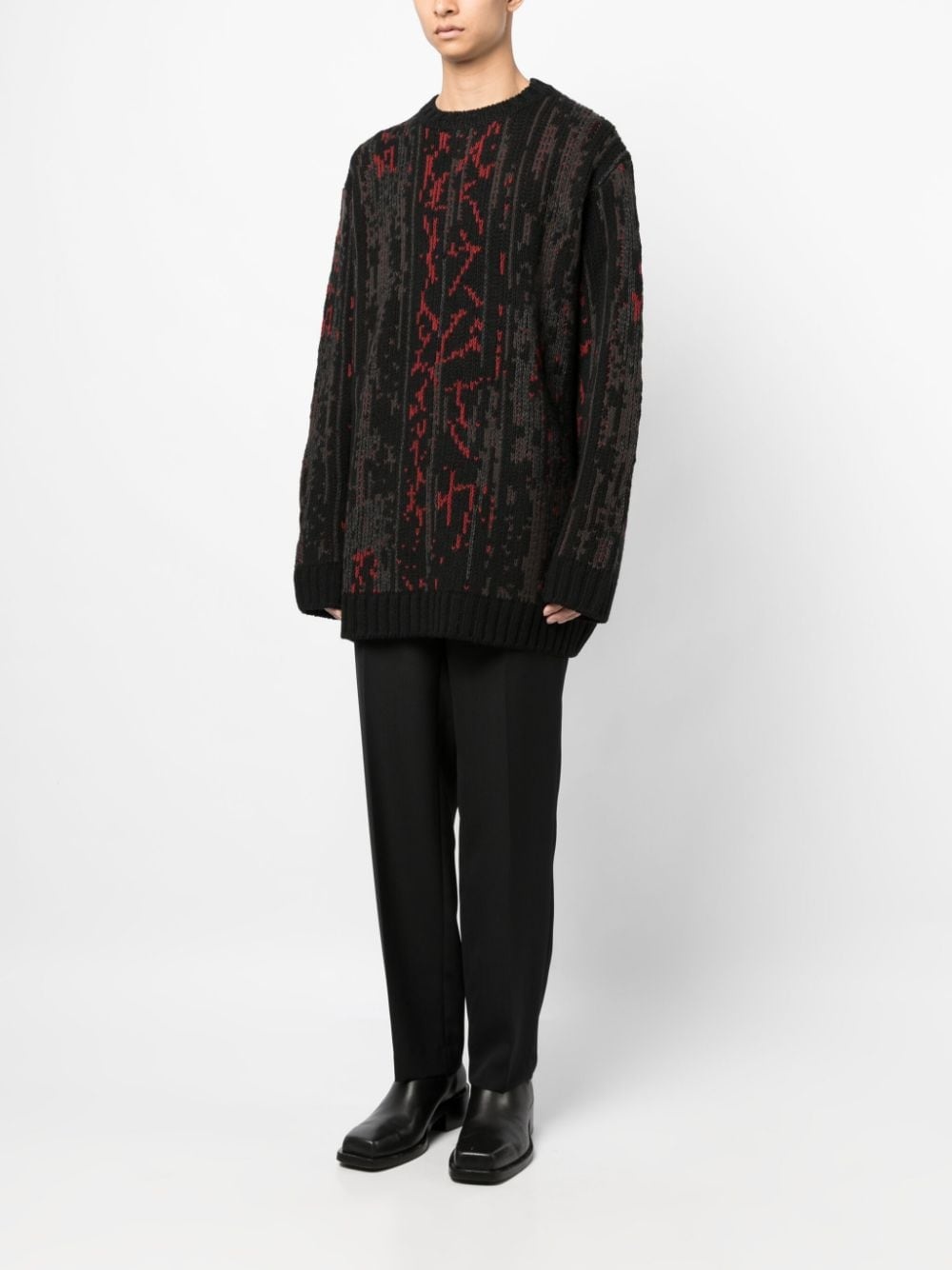patterned intarsia-knit jumper - 3