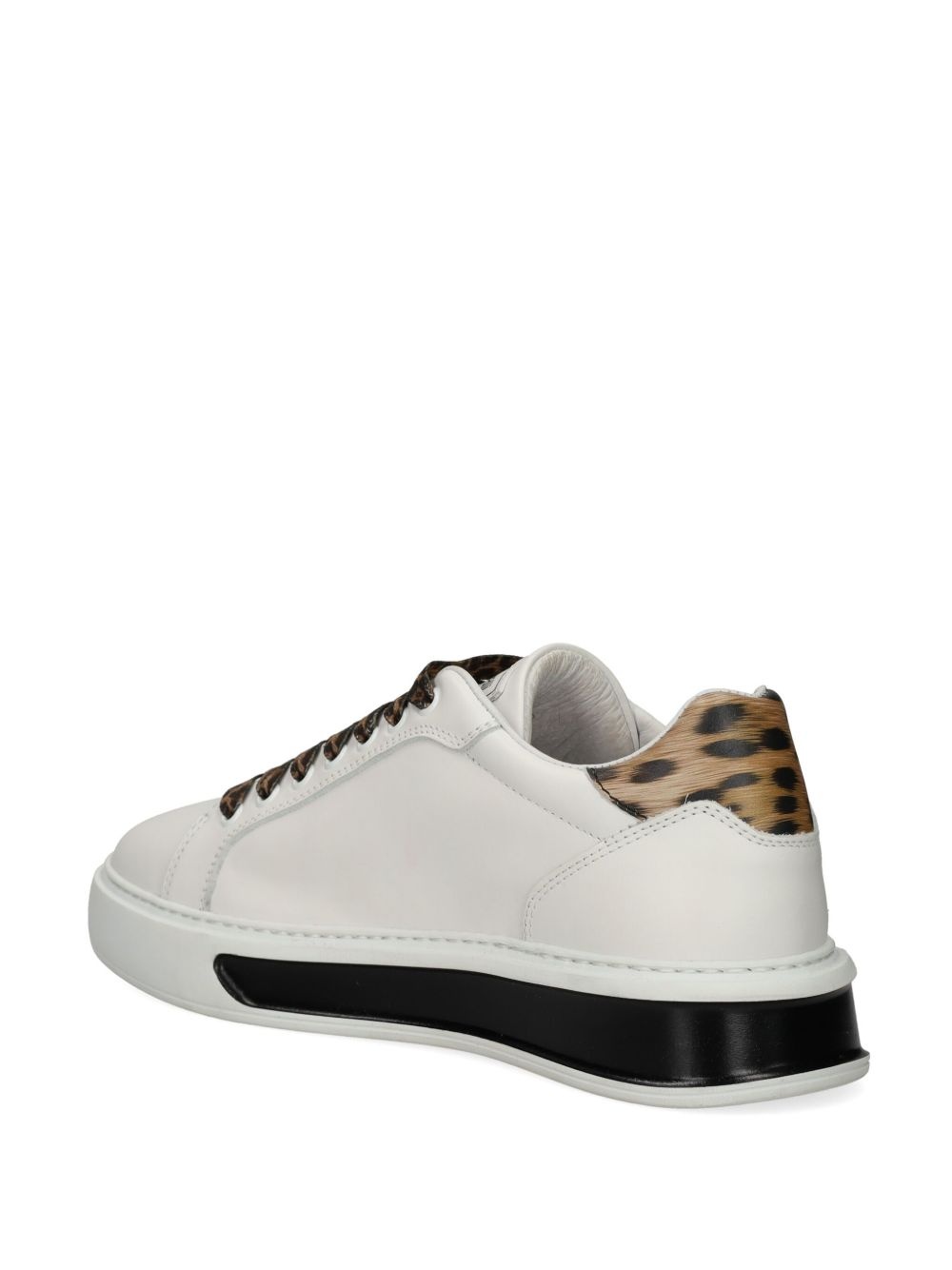 Mirror Snake-plaque leather sneakers - 3