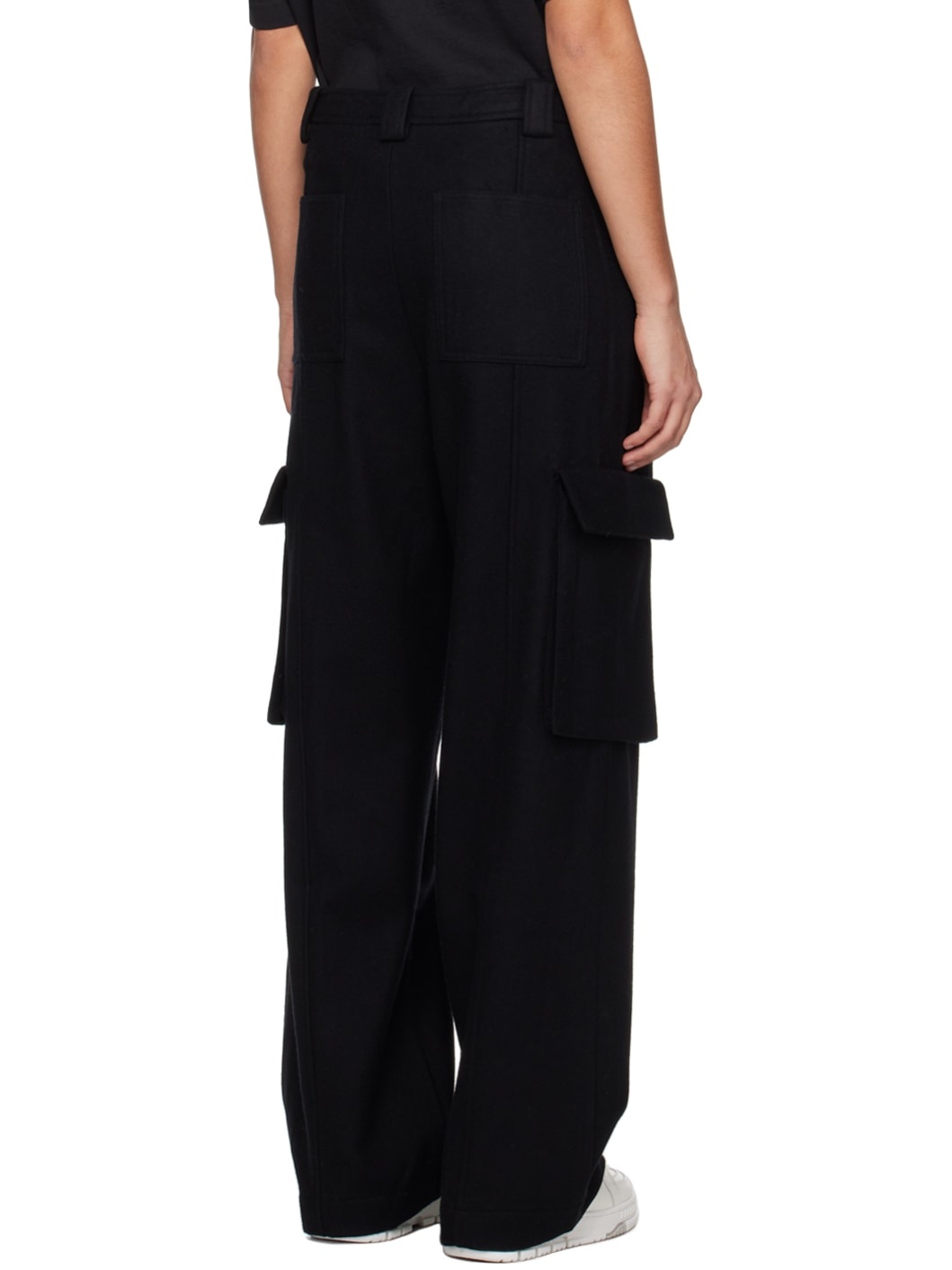 Black Patch Cargo Trousers - 3