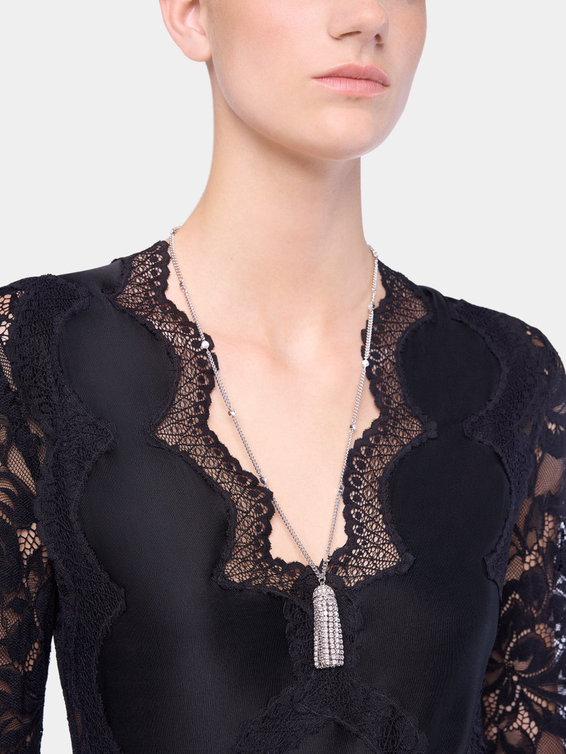 rabanne CRYSTAL TASSEL NECKLACE outlook