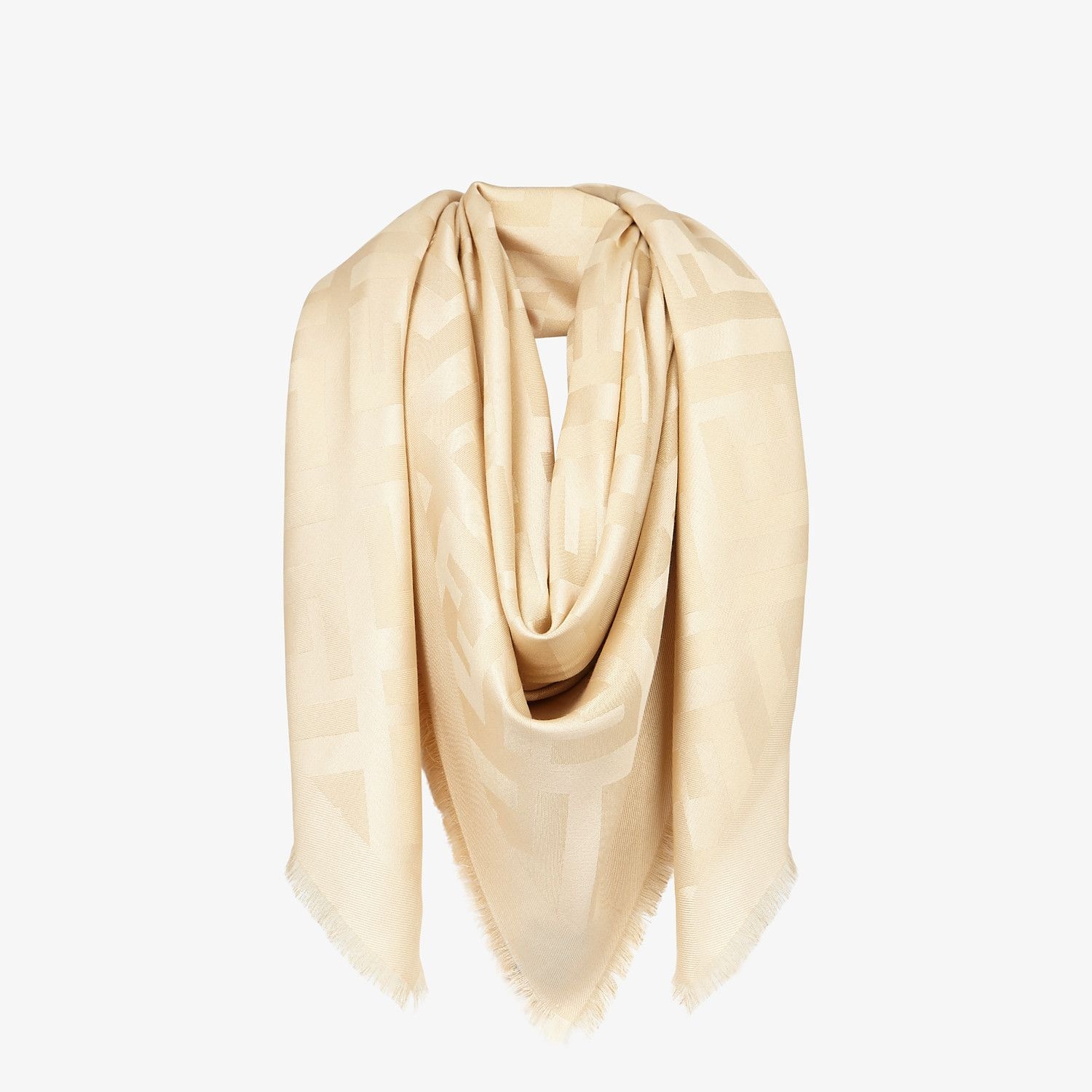 Beige silk shawl - 2