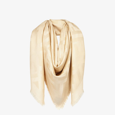 FENDI Beige silk shawl outlook